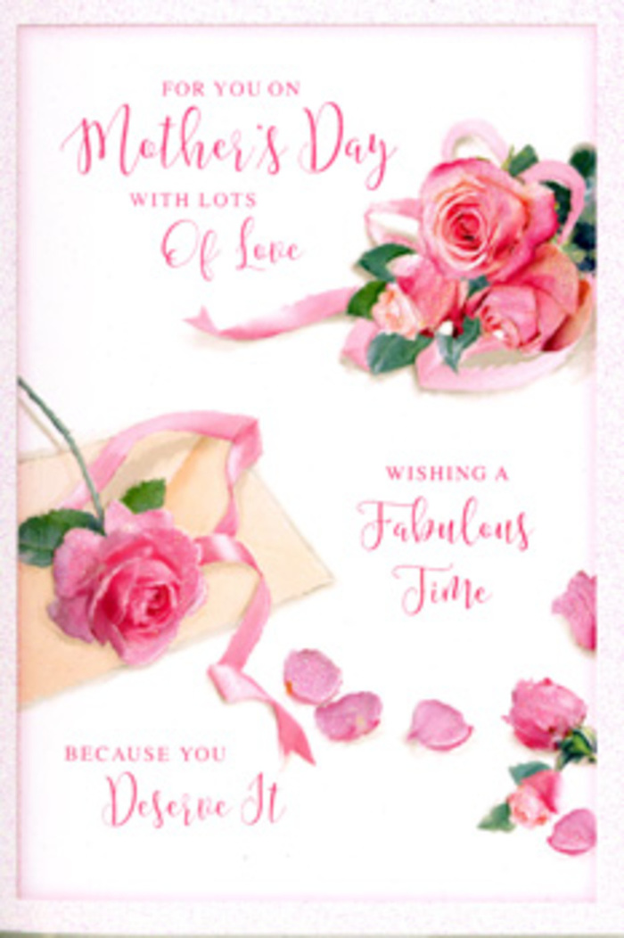 In this Mother's Day card illustration, the artist captures the same refined balance and gentle abundance a skilled Garston florist aims for in a bouquet. The scene centres on a cluster of pink roses placed slightly off to one side, their rounded, layered petals opening in full, romantic spirals. The shades shift subtly from soft, ballet-slipper pink at the tips to a more saturated rose tone toward the depths of each bloom, giving them a lifelike sense of depth you might notice when examining fresh stems delivered along Mather Avenue. Surrounding the main grouping, single petals and smaller fragments are scattered with deliberate randomness across the pale background, evoking confetti lightly tossed during a celebration or the way petals might drift to the table after arranging flowers at home. A pastel ribbon, perhaps a muted blush or champagne tone, curls around the roses and across the card surface, adding a touch of movement that feels both festive and tender. Across this floral stage stretches an elegant, cursive message dedicated to mums, its lines smooth and slightly elongated, with flourishes that echo the arcs of the ribbon and the gentle cup of each petal. The lighting is quiet and warm, free of harsh contrast, as though filtered through soft clouds over Garston on a mild spring morning, allowing every texture-the satin sheen of the ribbon, the velvety rose petals, the faint grain of the card stock-to be seen clearly. Altogether, the design conveys a serene, heartfelt tribute, the kind of card that accompanies a carefully arranged bouquet delivered locally as a sincere thank-you for years of love and steady support.
